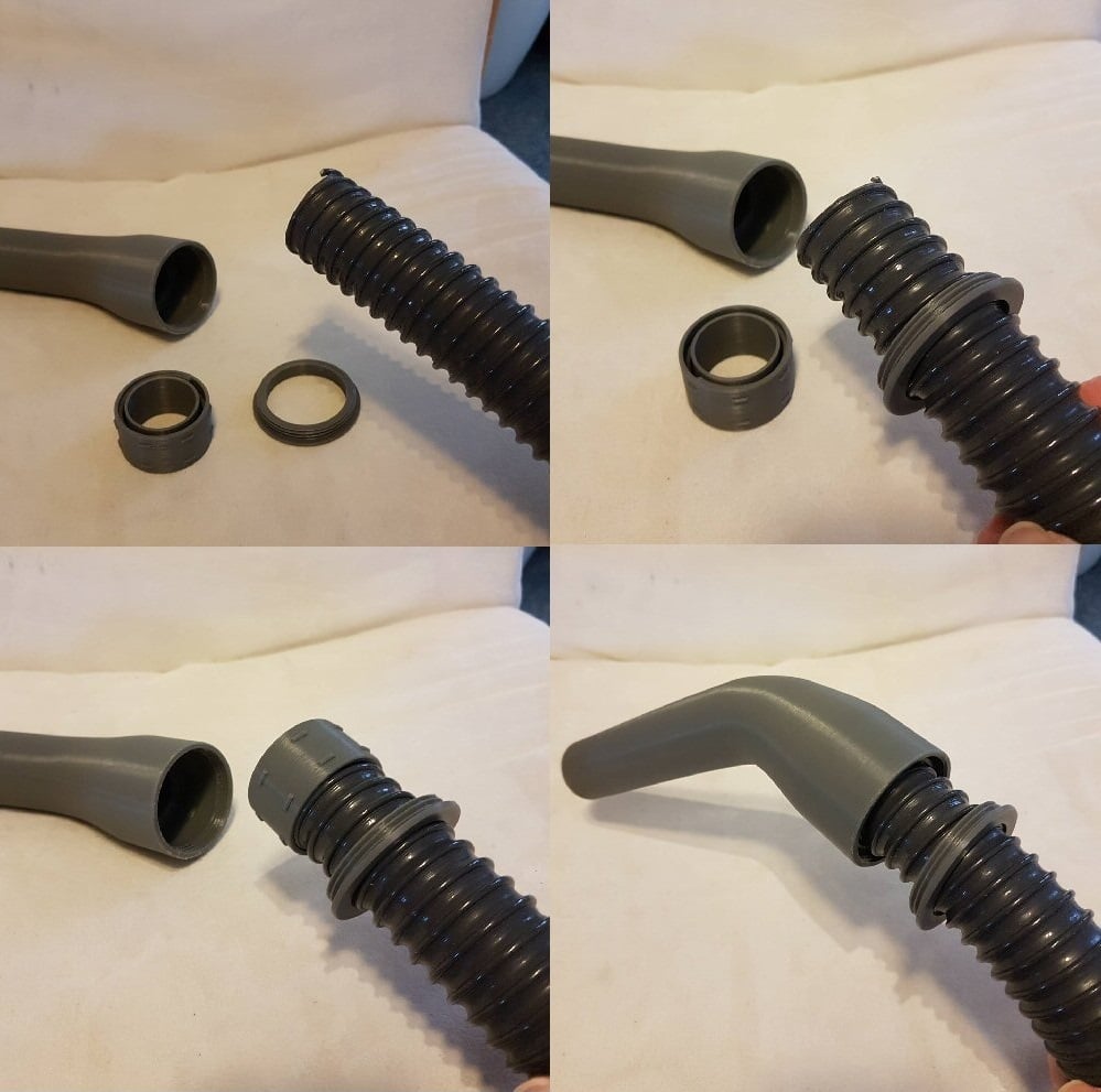 Conector de manguera de aspiradora giratorio para mangueras de 35 mm y 40 mm