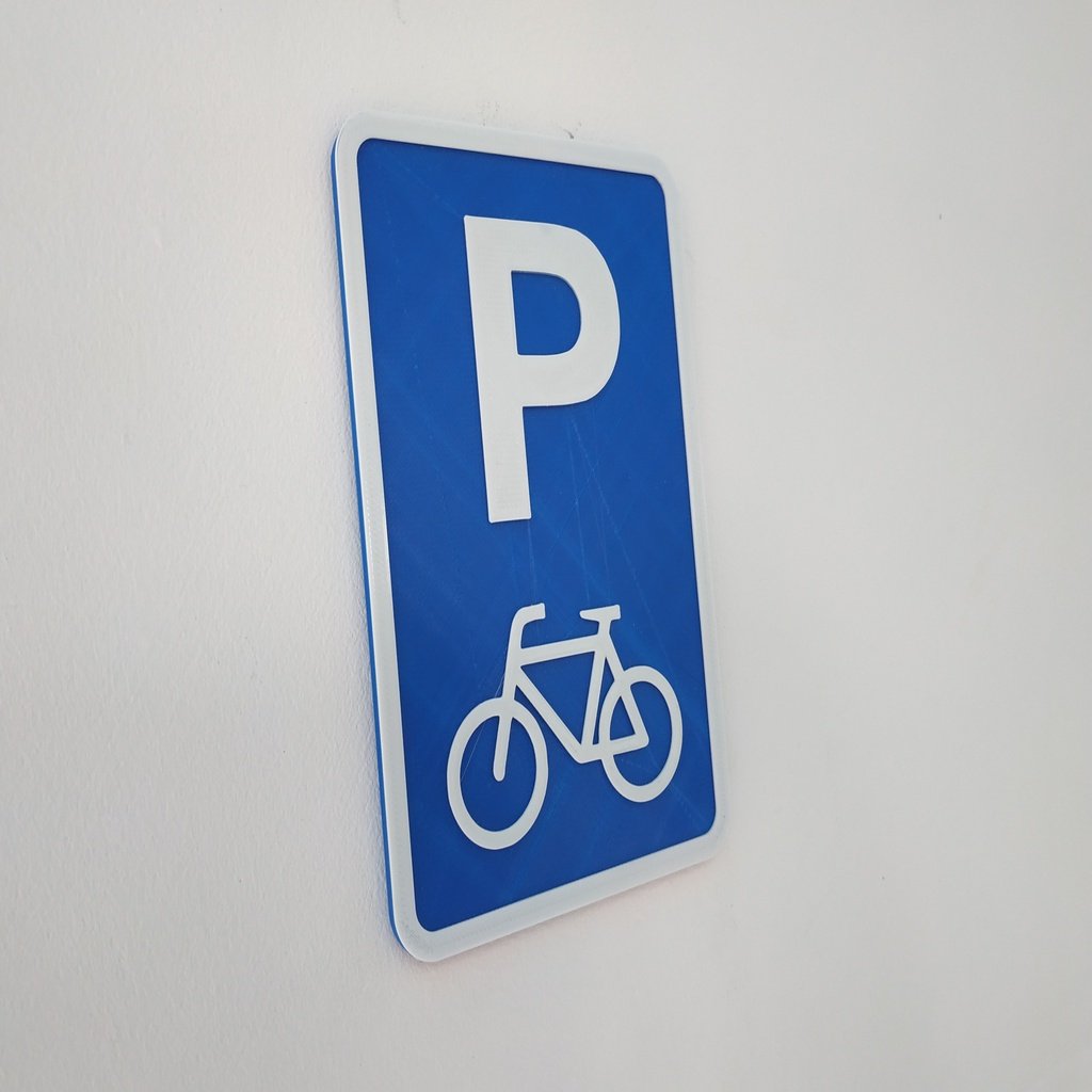 Señal de estacionamiento de bicicletas