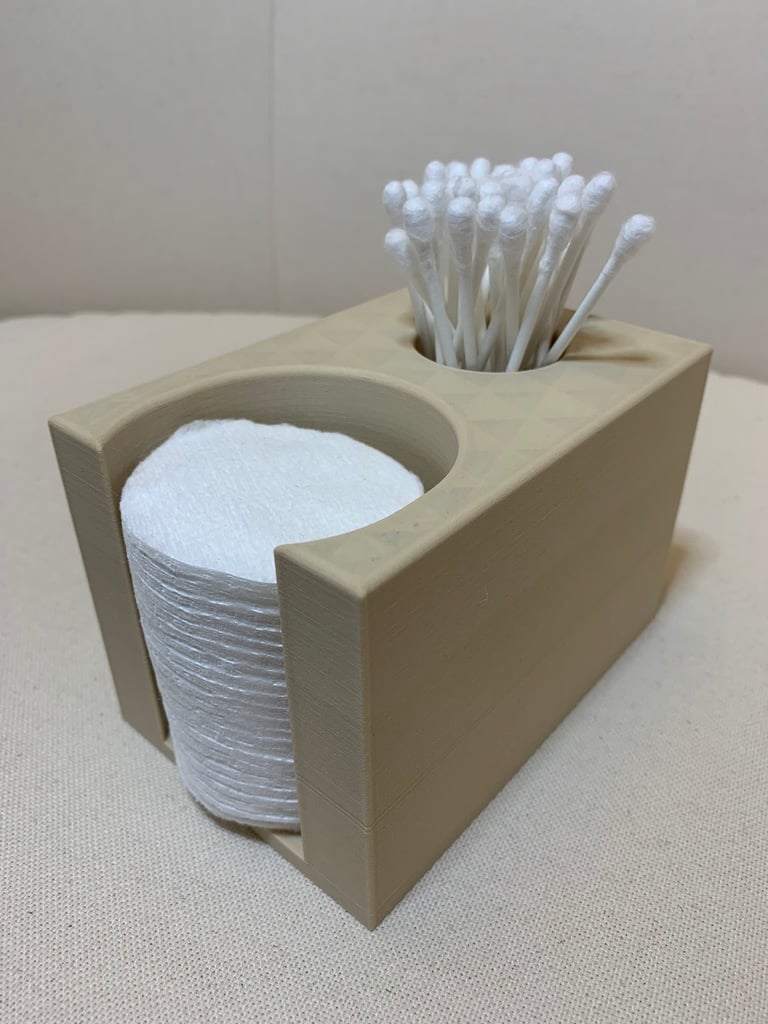 Caja de baño para bastoncillos y toallitas de algodón con cajón
