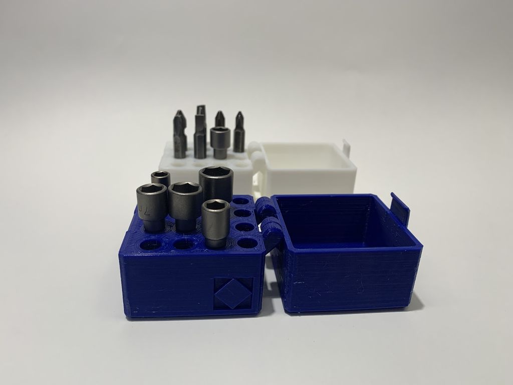 Organizador de cajas de puntas de destornillador para impresión in situ