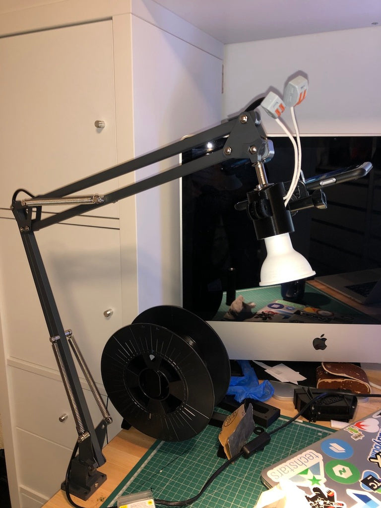 Lámpara Terciaria IKEA con Adaptador GU10 y Soportes GoPro