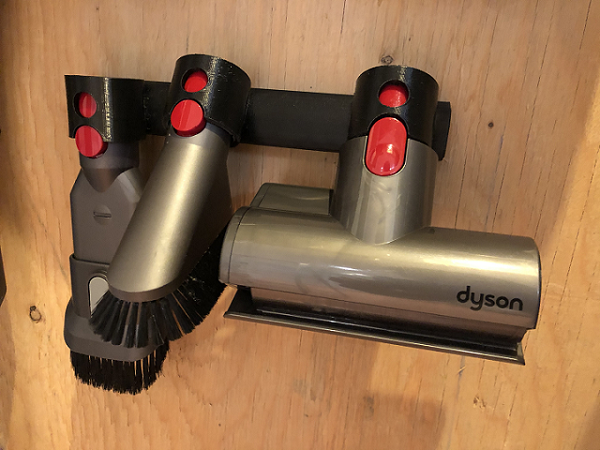 Soporte de pared para tres accesorios Dyson (Compatible con Dyson V7-V11)