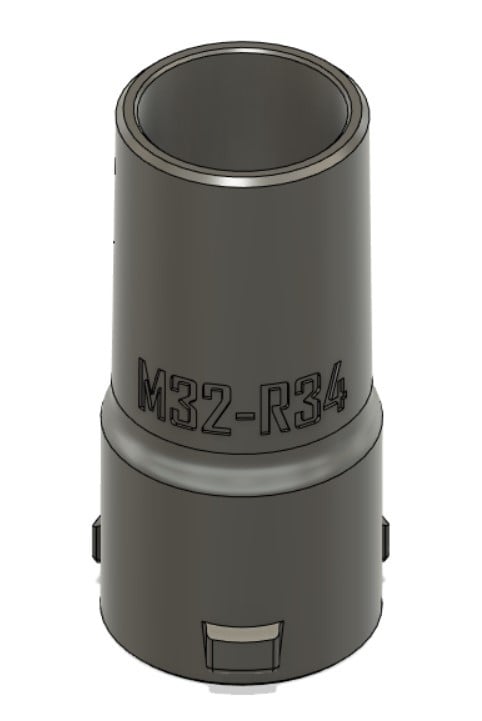 Adaptador osVAC M32-R34 para accesorios de aspiradoras Miele y Bosch Home Professional