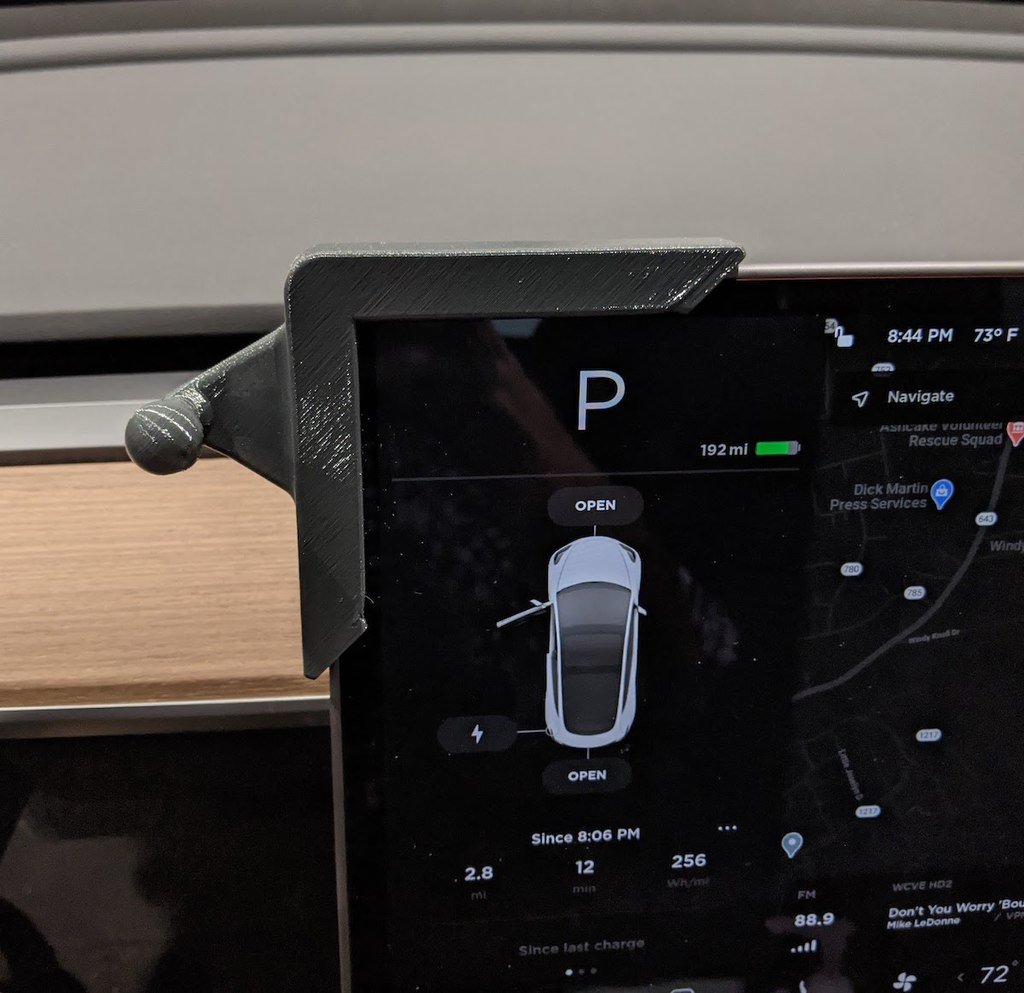 Soporte de pantalla Tesla Model 3 para teléfono y conector pop con bola de 17 mm