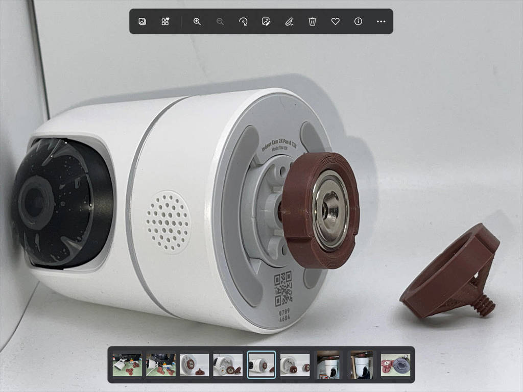 Soporte magnético para cámara interior en techo suspendido para Eufy, GoPro u otros soportes de cámara estándar de 1/4&quot;