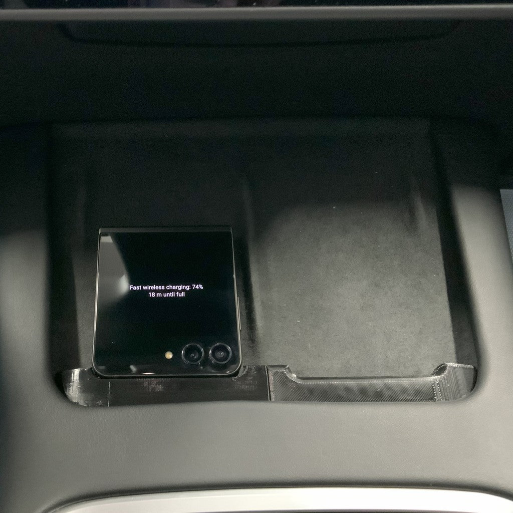 Cargador de teléfono inalámbrico para Tesla Model 3 e Y para Samsung Z Flip3, Flip4, Flip5