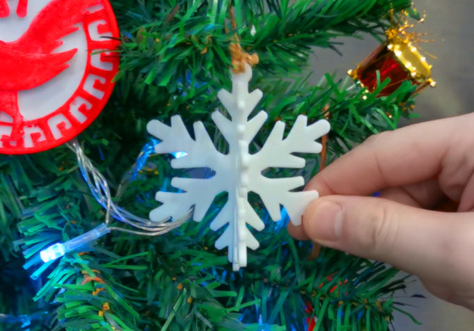 Adornos navideños con copos de nieve 3D (3 tipos)
