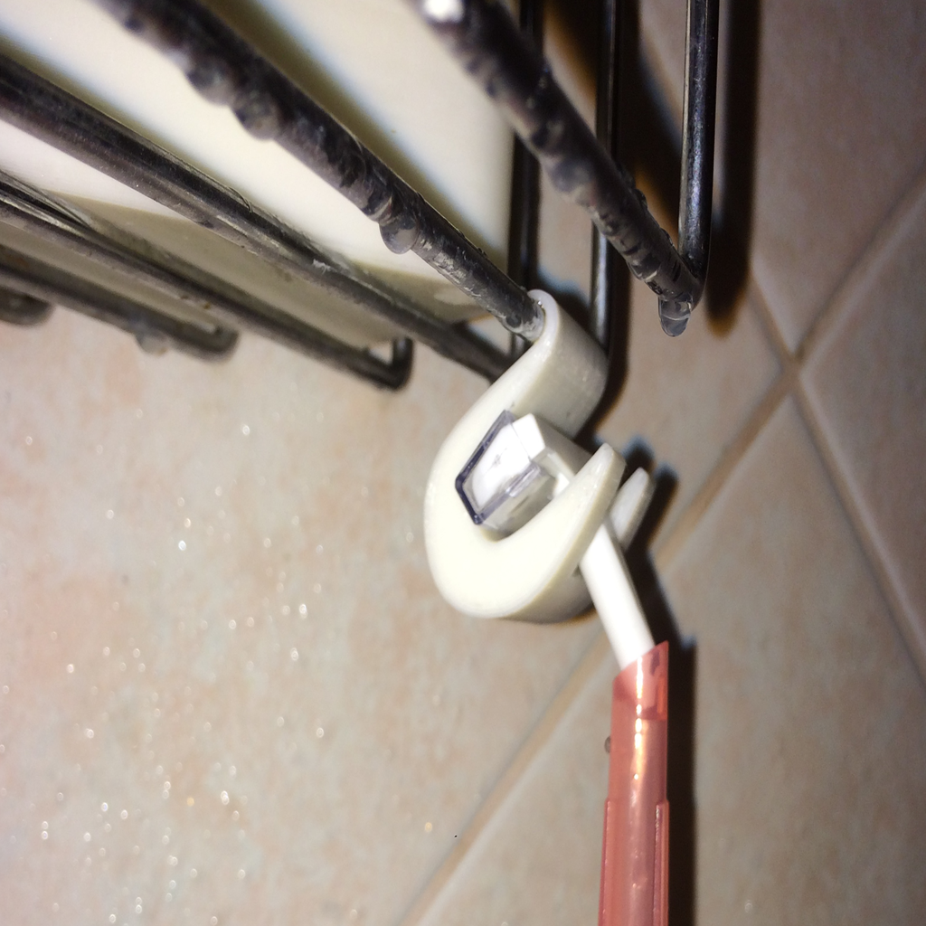 Porta maquinilla de afeitar para estante de ducha, ajustable para varilla de 3,5 mm
