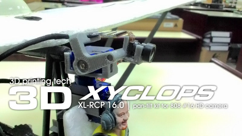 XL-RCP 16.0 XYCLOPS: cámara de cabina con giro e inclinación para cámara HD 808 #16 para ES Drifter Ultralight