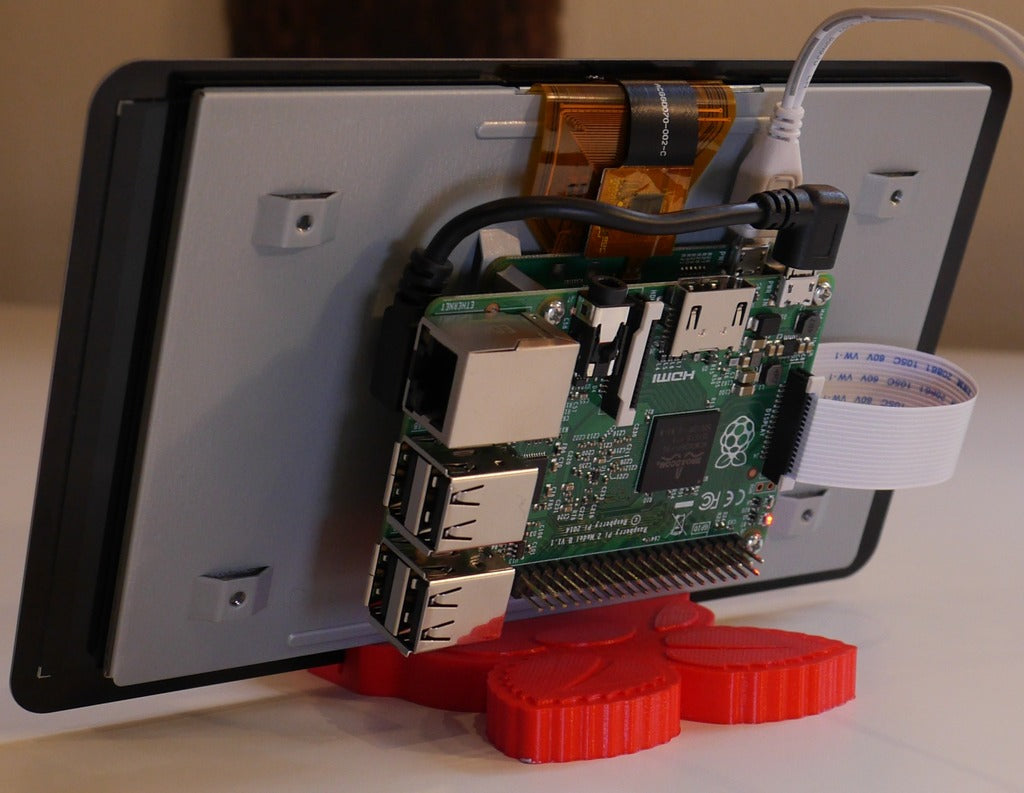 Soporte de pantalla táctil Raspberry Pi para impresora 3D